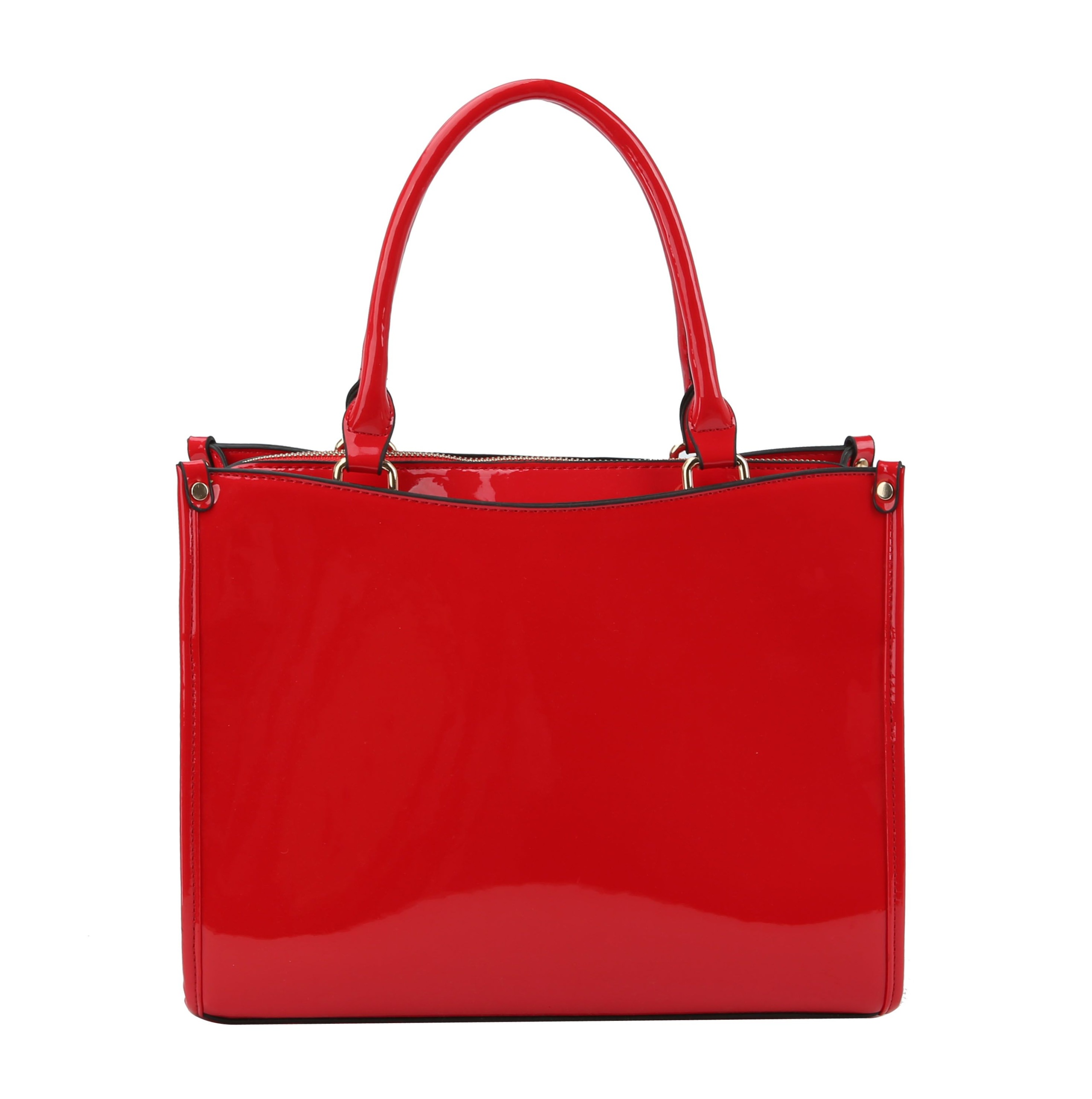 Glossy Patent Tote with Matching Wallet